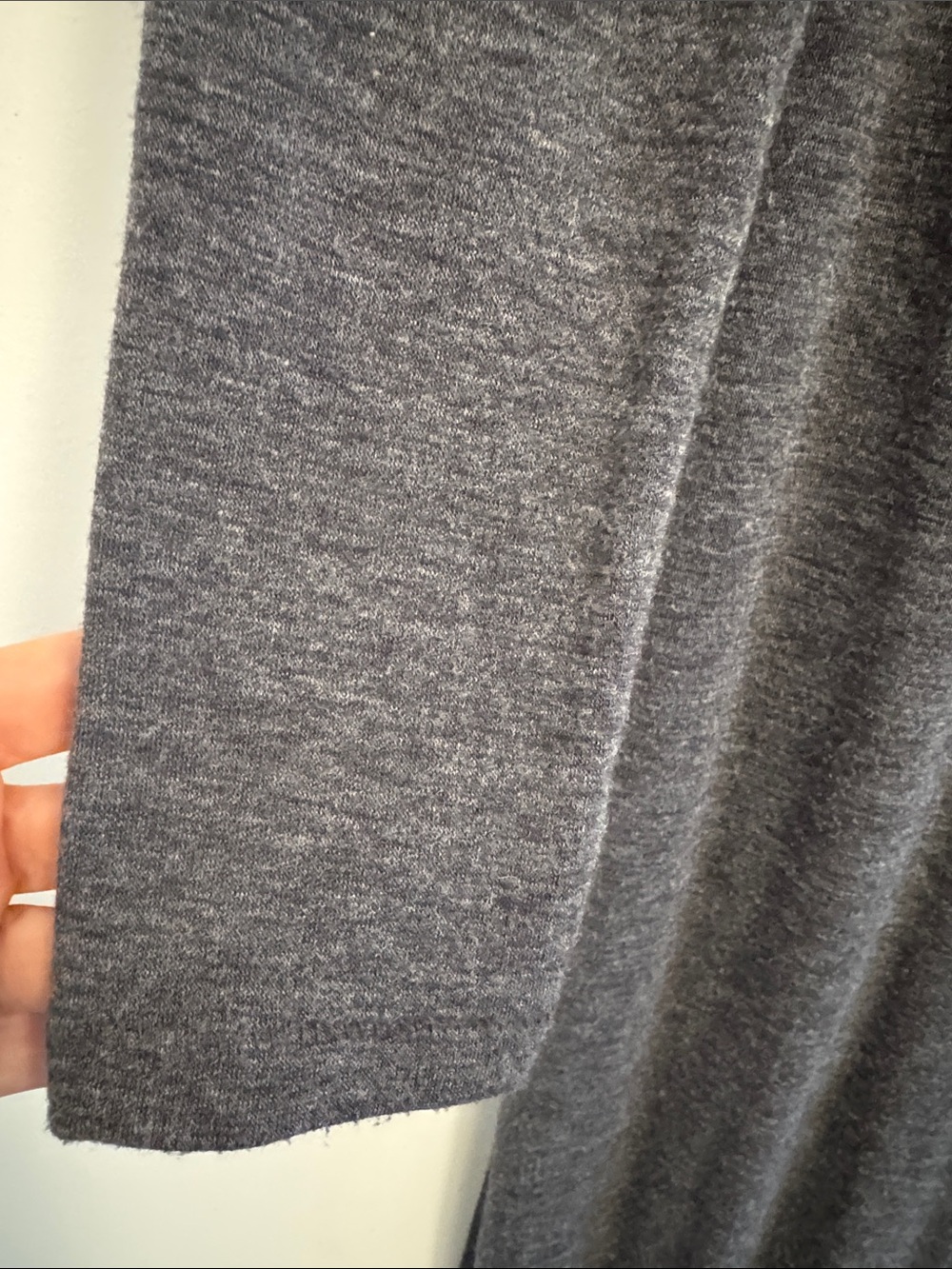 Wilfred Charcoal Gray Long Sleeve Knit Midi Dress - Picture 3 of 3